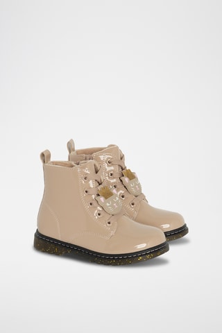 Stivaletti in vernice - Beige