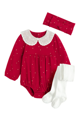 Set 3 pezzi - Rosso e bianco