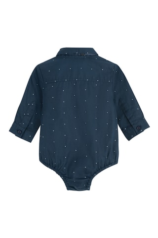 Camicia a body e cravatta - Navy