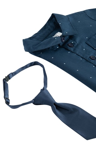 Camicia a body e cravatta - Navy