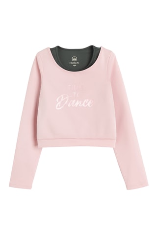 Felpa effetto trompe-l’œil - Rosa