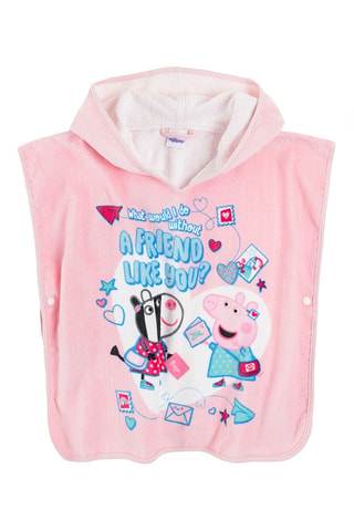 Mantellina da bagno con cappuccio Peppa Pig e Zoé Zebra Peppa Pig - Rosa