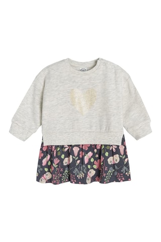 Abito effetto trompe-l’œil - Beige melange