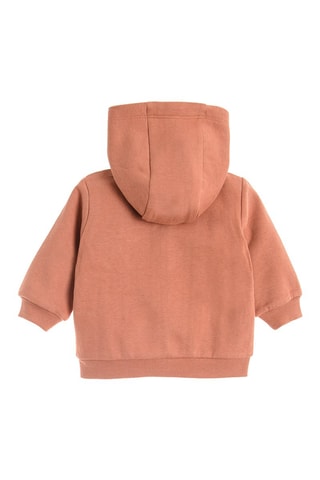 Felpa con cappuccio - Rosso mattone