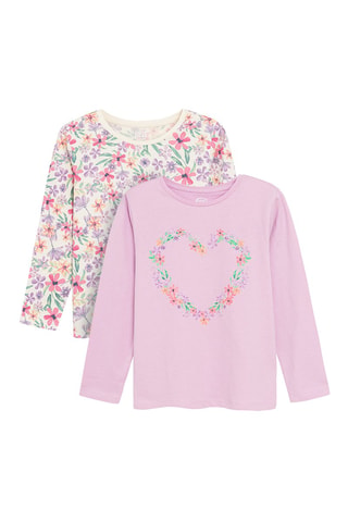 2 t-shirt - Ecrù e rosa