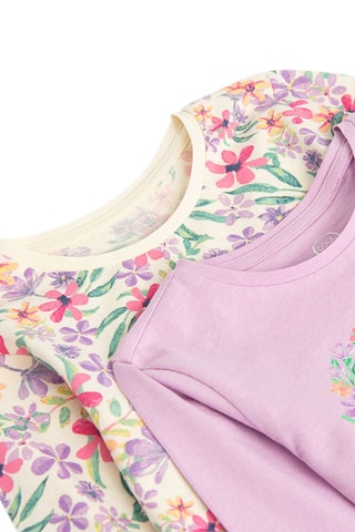 2 t-shirt - Ecrù e rosa