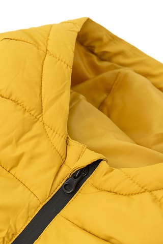 Piumino senza maniche con cappuccio - Giallo