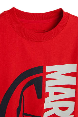 T-shirt Captain Marvel e Iron Man Avengers Marvel - Rosso