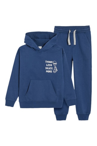 Pantaloni sportivi e felpa con cappuccio - Navy