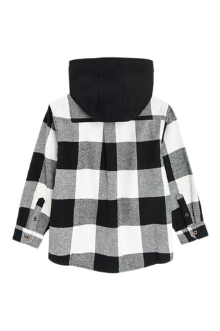 Camicia con cappuccio - Ecrù e nero
