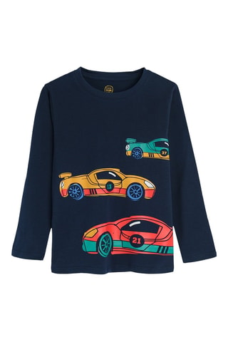 3 t-shirt - Grigio melange e blu