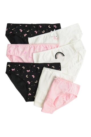 7 slip - Nero e rosa