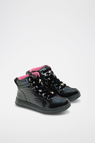 Sneakers alte in vernice - Nero