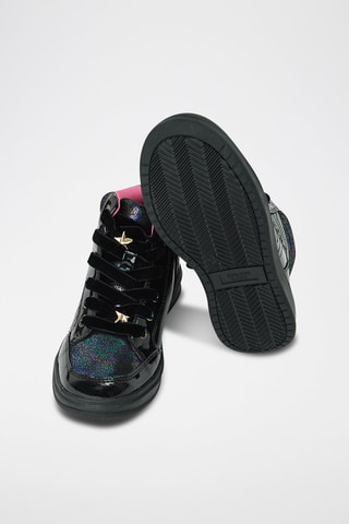 Sneakers alte in vernice - Nero