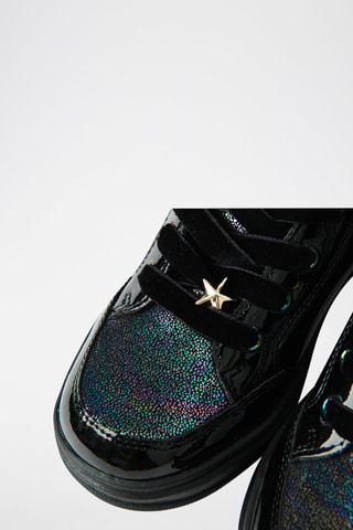 Sneakers alte in vernice - Nero