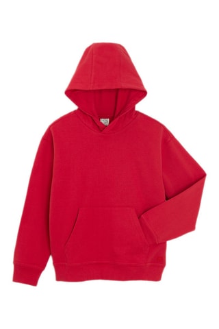Felpa con cappuccio - Rosso