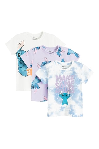 3 t-shirt Stitch Lilo & Stitch Disney - Bianco
