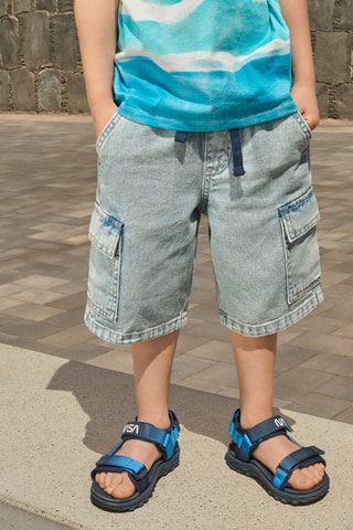 Bermuda in jeans - Blu
