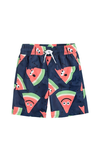 Costume shorts - Navy e corallo