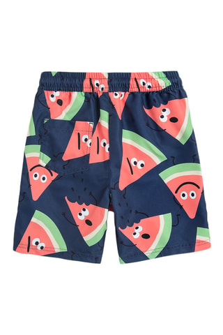 Costume shorts - Navy e corallo