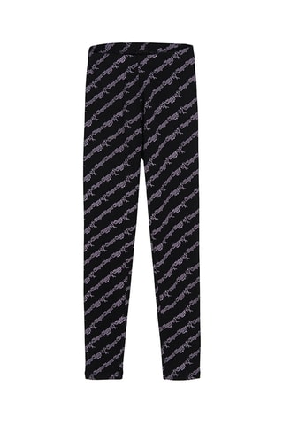 T-shirt e leggings - Malva e nero