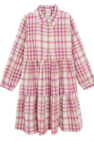 Abito a camicia - Ecrù e rosa