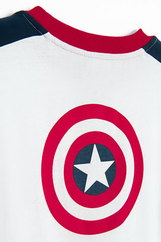 T-shirt Capitan America Avengers Marvel - Bianco