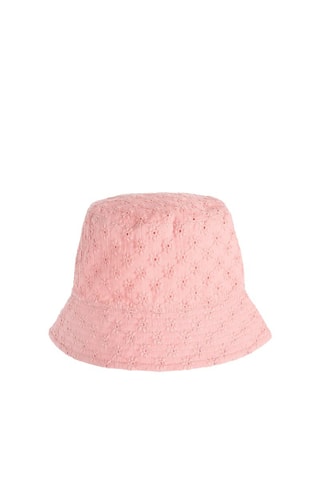 Cappello da pescatore in sangallo - Rosa