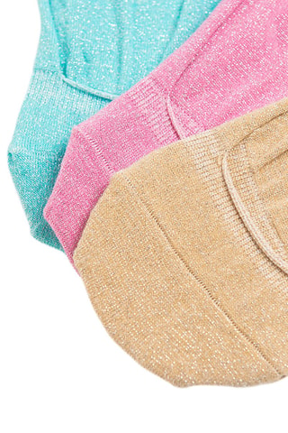 3 paia di calzini - Turchese, rosa e beige
