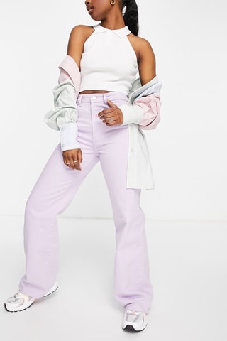Jean taille haute - Mauve