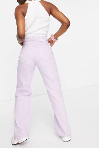 Jean taille haute - Mauve
