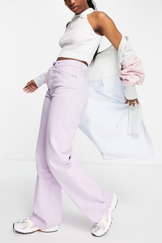 Jean taille haute - Mauve