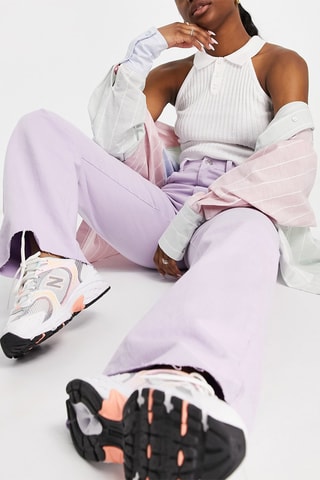 Jean taille haute - Mauve