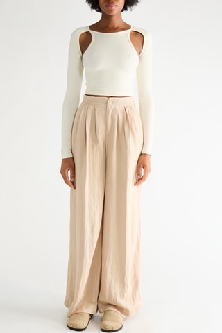 Broek Wide Legs - Lichtbruin