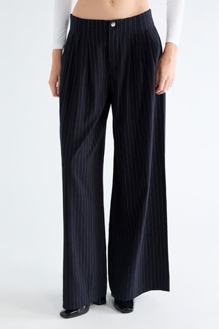 Broek Wide Legs - Marineblauw