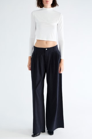 Broek Wide Legs - Marineblauw