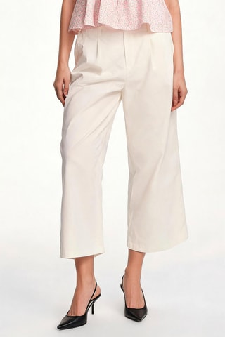 7/8 broek wide legs - Wit