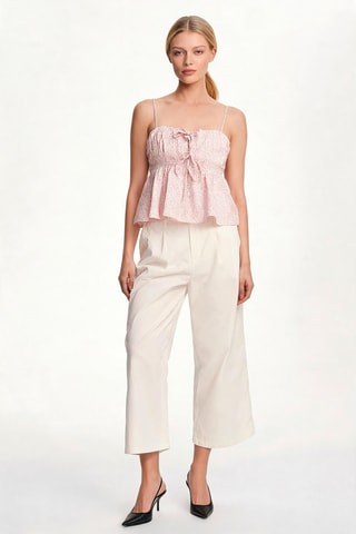 7/8 broek wide legs - Wit