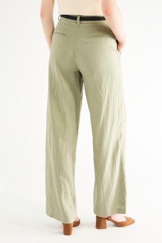 Linnen Broek Straight Fit - Groen