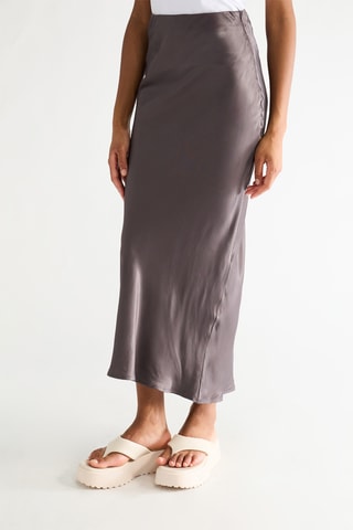 Lange Rok Hoge Taille - Grijs