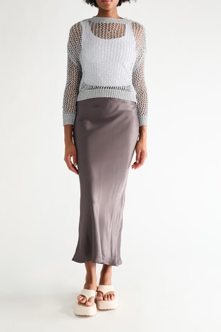Lange Rok Hoge Taille - Grijs