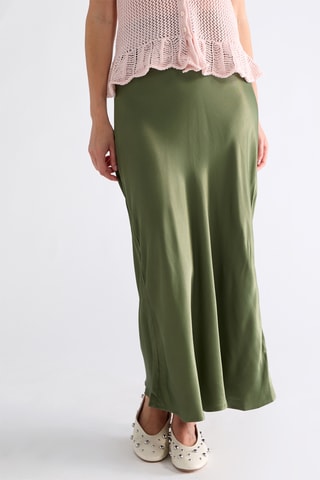 Lange Rok Hoge Taille - Kaki