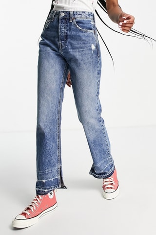 Jeans Straight - Kobaltblauw