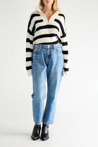 Jeans mom fit - Indigoblauw