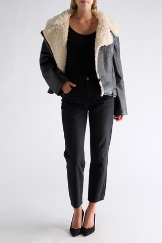 Jeans mom fit - Zwart