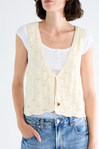 Mouwloos Vest - Ecru