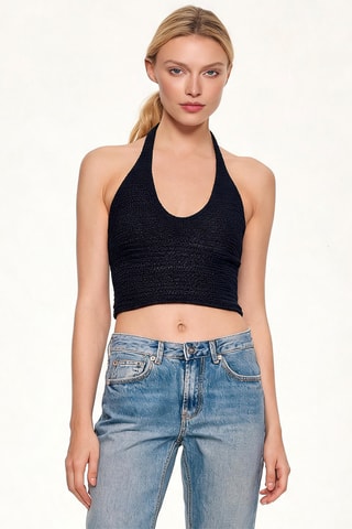 Crop Top - Marineblauw