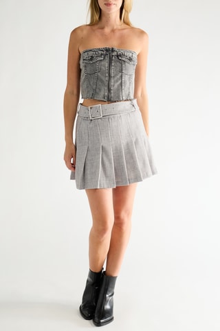 Bustier crop top - Zwart