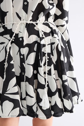 Blouse-jurk - Zwart en Wit