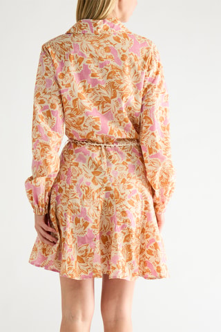 Blouse-jurk - Roze en Camel
